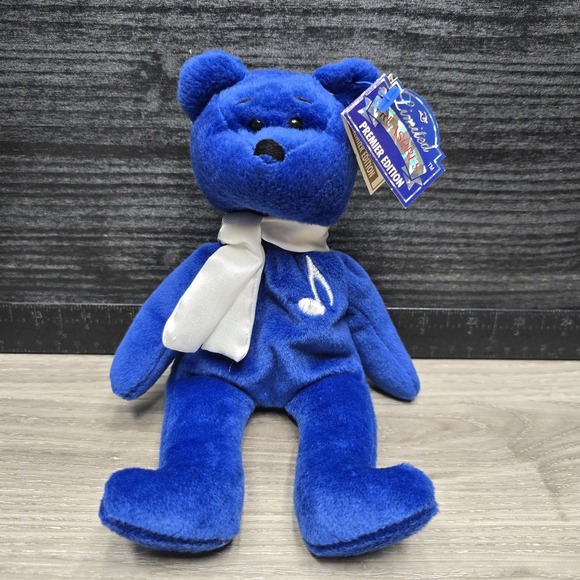 Limited Treasures Elvis Bear Blue Beanie Plush Premier Edition 9in - #546 - Rare - Picture 1 of 12